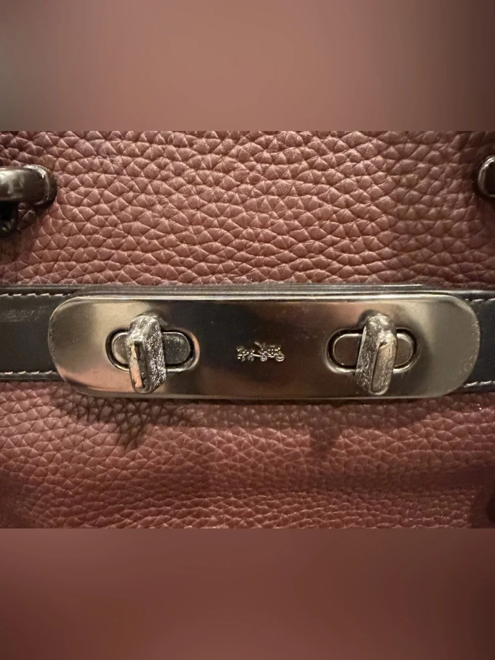 EUC Preloved Coach Swagger Carryall Colorblock Satchel w/ Crossbody Strap
